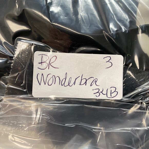 Vintage Wonderbra Bra 34B Black Padded Pushup Underwire Add a Cup 90s Y2K 7668 - Picture 5 of 11